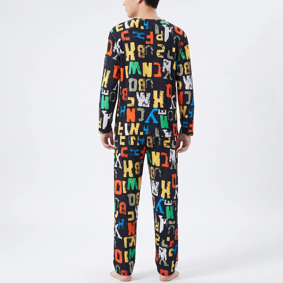 Bedrukte pyjama-set met lange mouwen