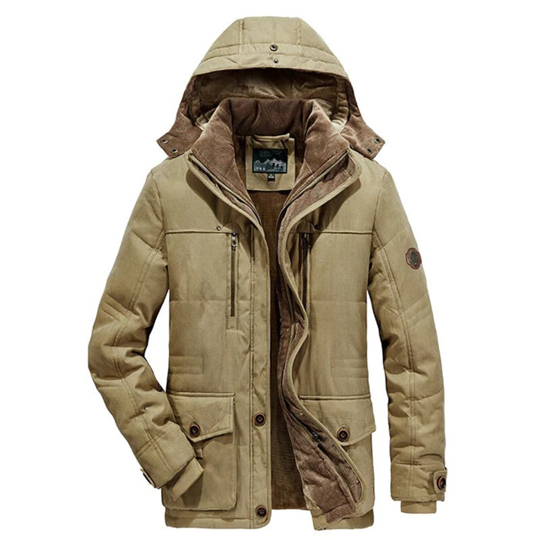 Warme heren winterjas met fleece