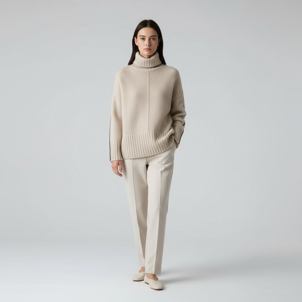 Pullover met staande kraag