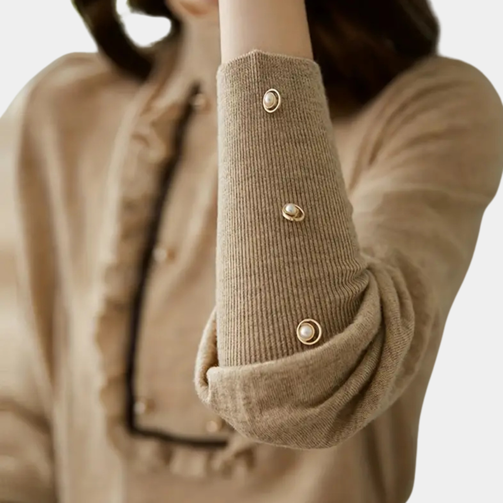 Khaki damesblouse