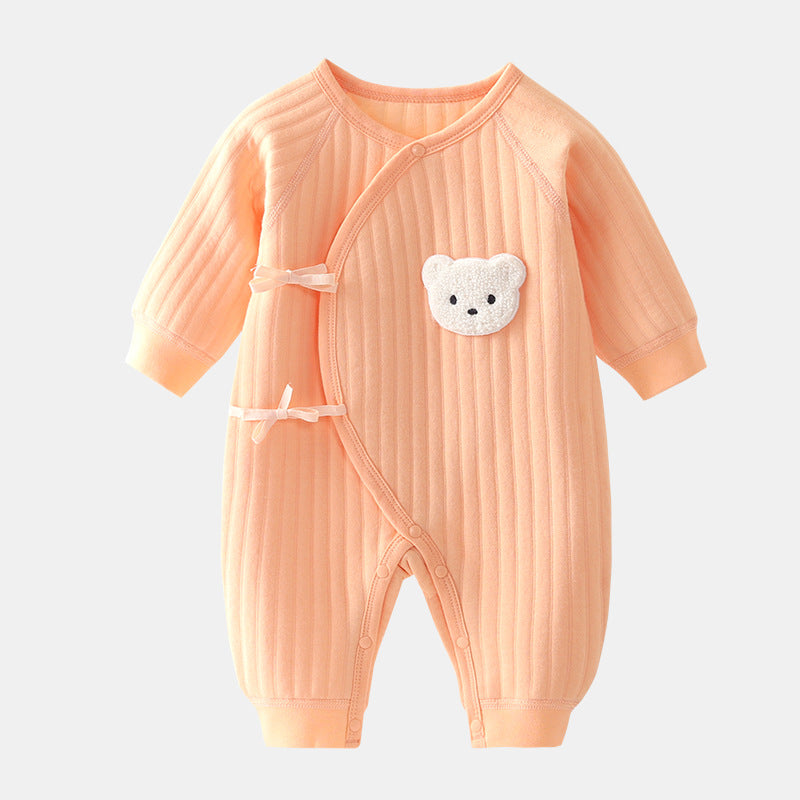 Babyromper met beertje - voorjaar & herfst kleding