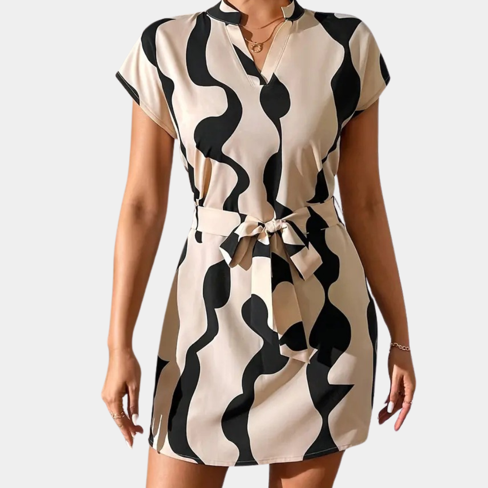 Beige jurk met riempje