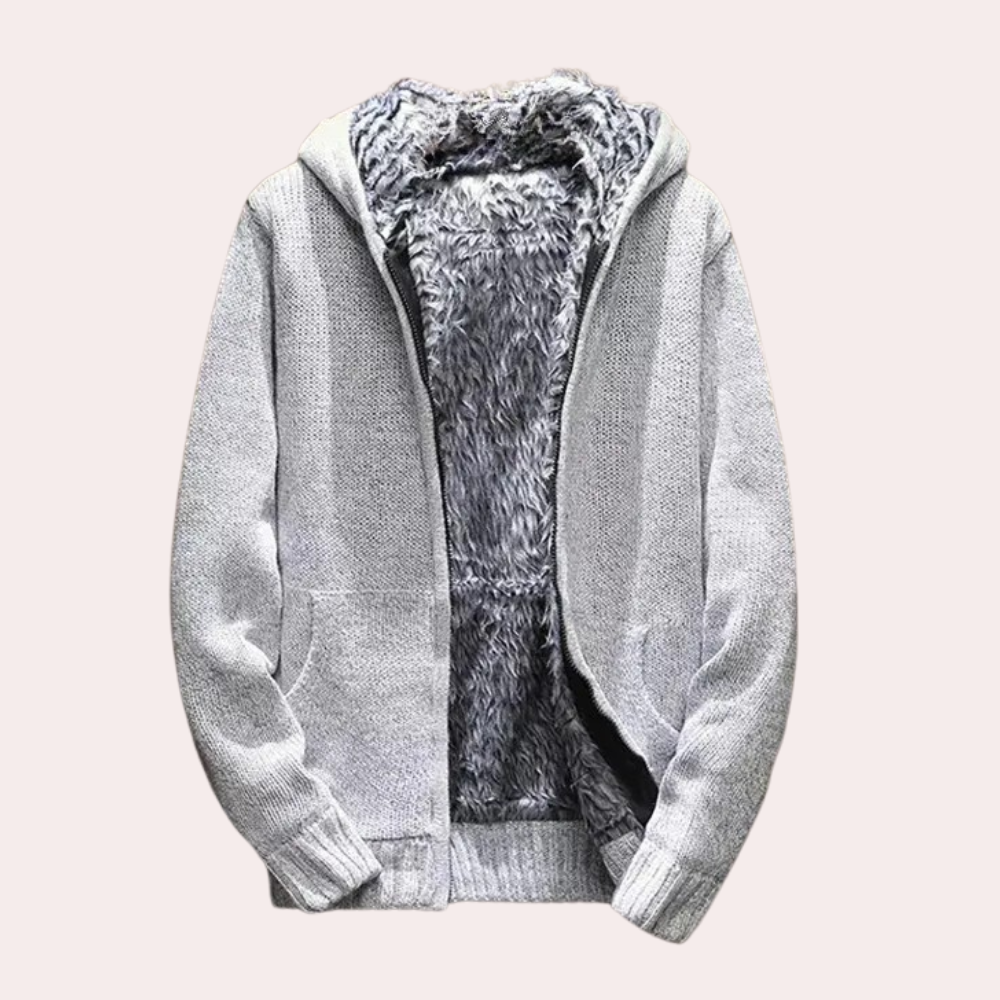 Gebreid vest met capuchon voor heren