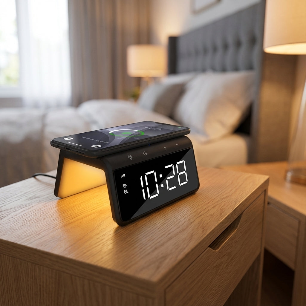 Qi draadloze oplader met alarm