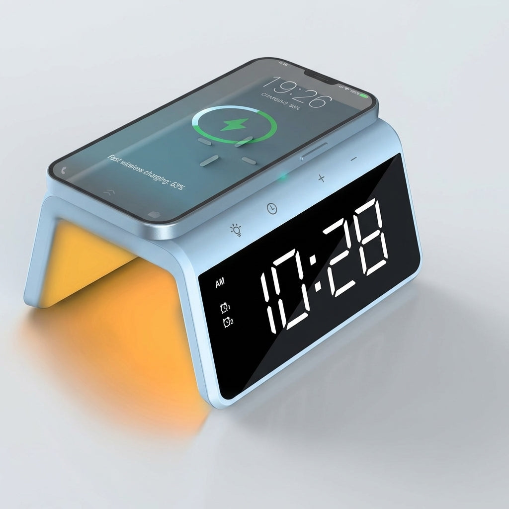 Qi draadloze oplader met alarm