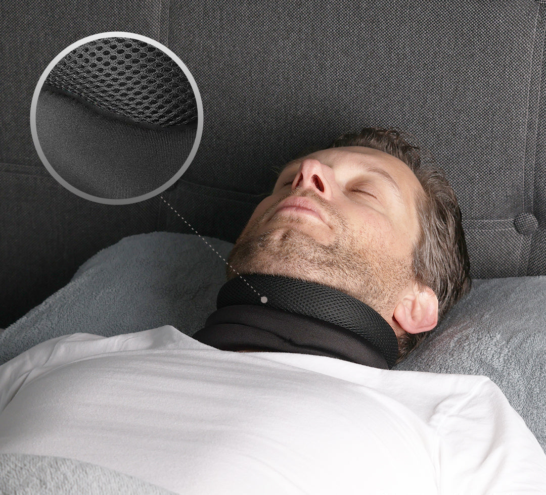 Ergonomische nekondersteuning tegen snurken