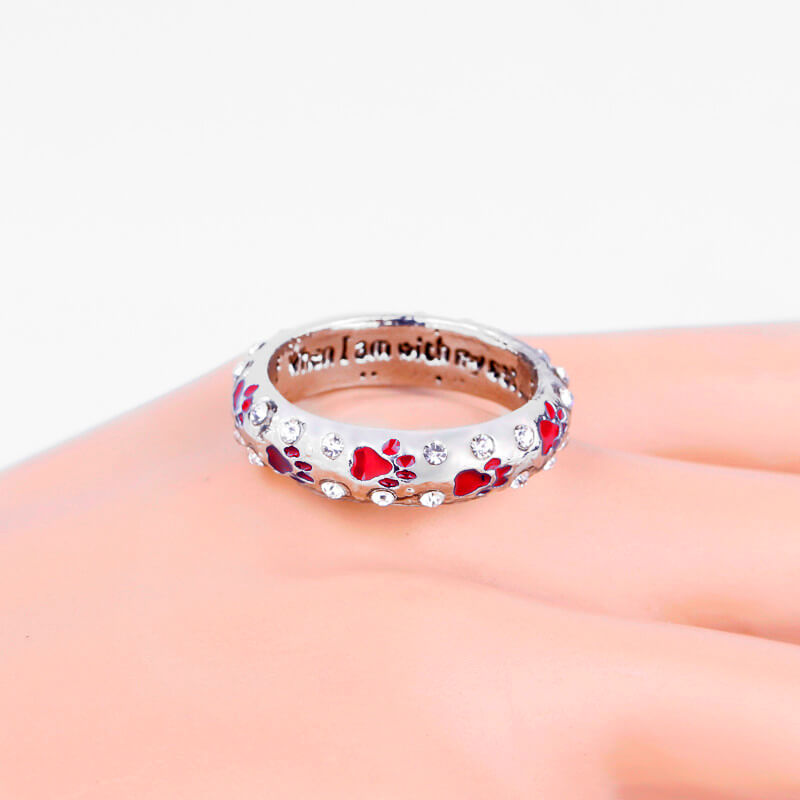 Huisdier minnaar ring – materiaal: Zink legering — afbeelding 3