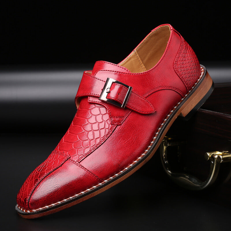 Formele herenschoenen met krokodilpatroon — afbeelding 5