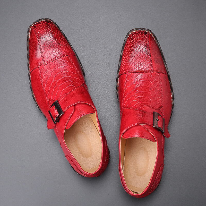 Formele herenschoenen met krokodilpatroon — afbeelding 6