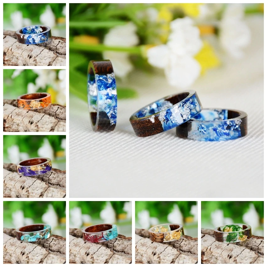 Ring van hout en hars