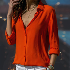 Vloeiende blouse met knoopsluiting