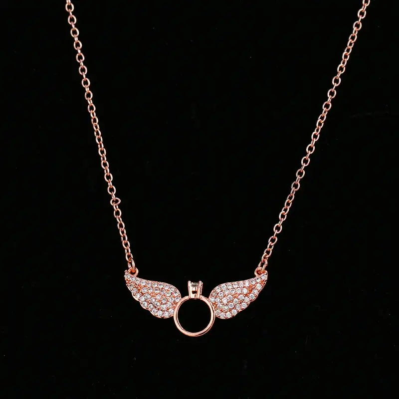 Glimmende engel vleugels hanger ketting