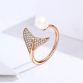 Zeemeermin staart open ring
