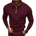 Herensweater met halve rits
