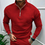 Herensweater met halve rits