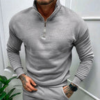Herensweater met halve rits