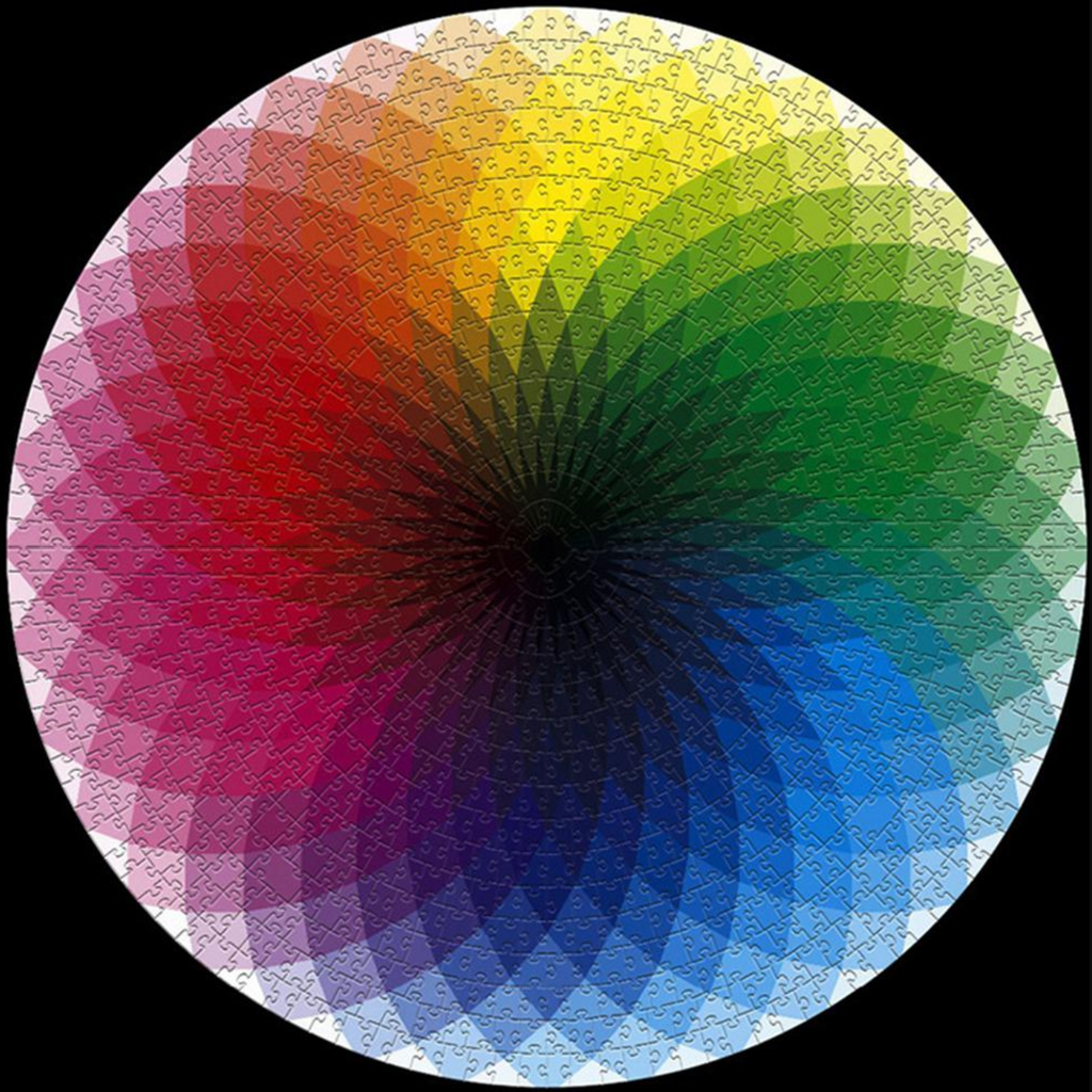 Puzzel met regenboogmotief