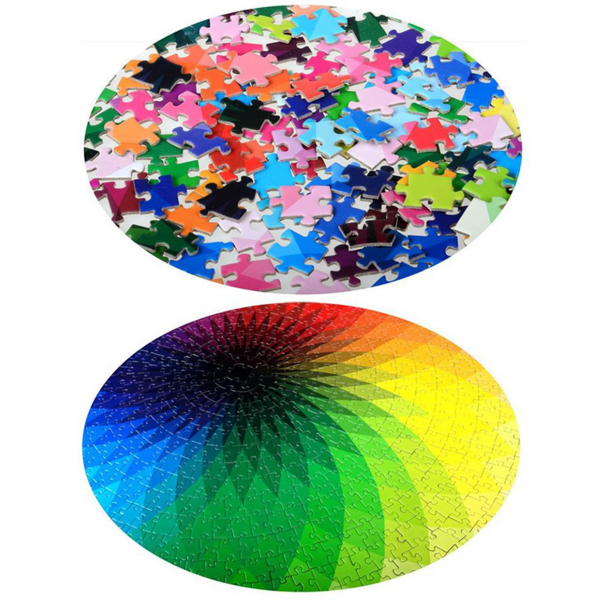 Puzzel met regenboogmotief