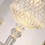 Oplaadbare tafellamp in kristaloptiek