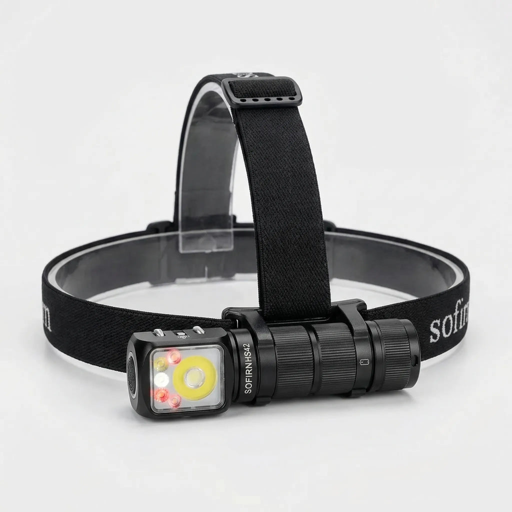 Oplaadbare led-hoofdlamp met magnetische voet