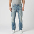 Rechte herenjeans met gescheurde details