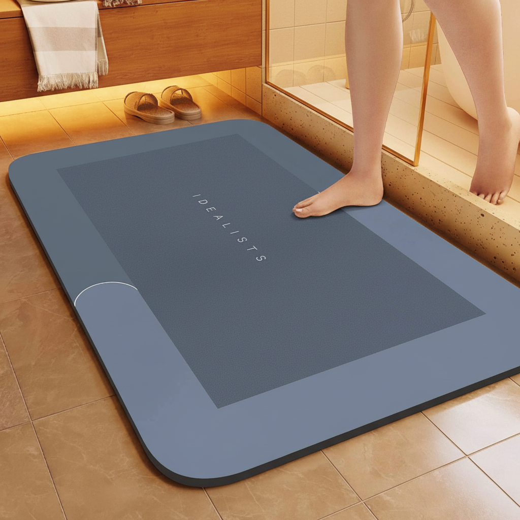Rechthoekige antislip badmat