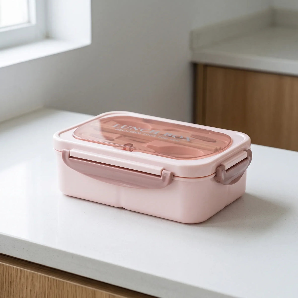 Rechthoekige lunchbox met vakken
