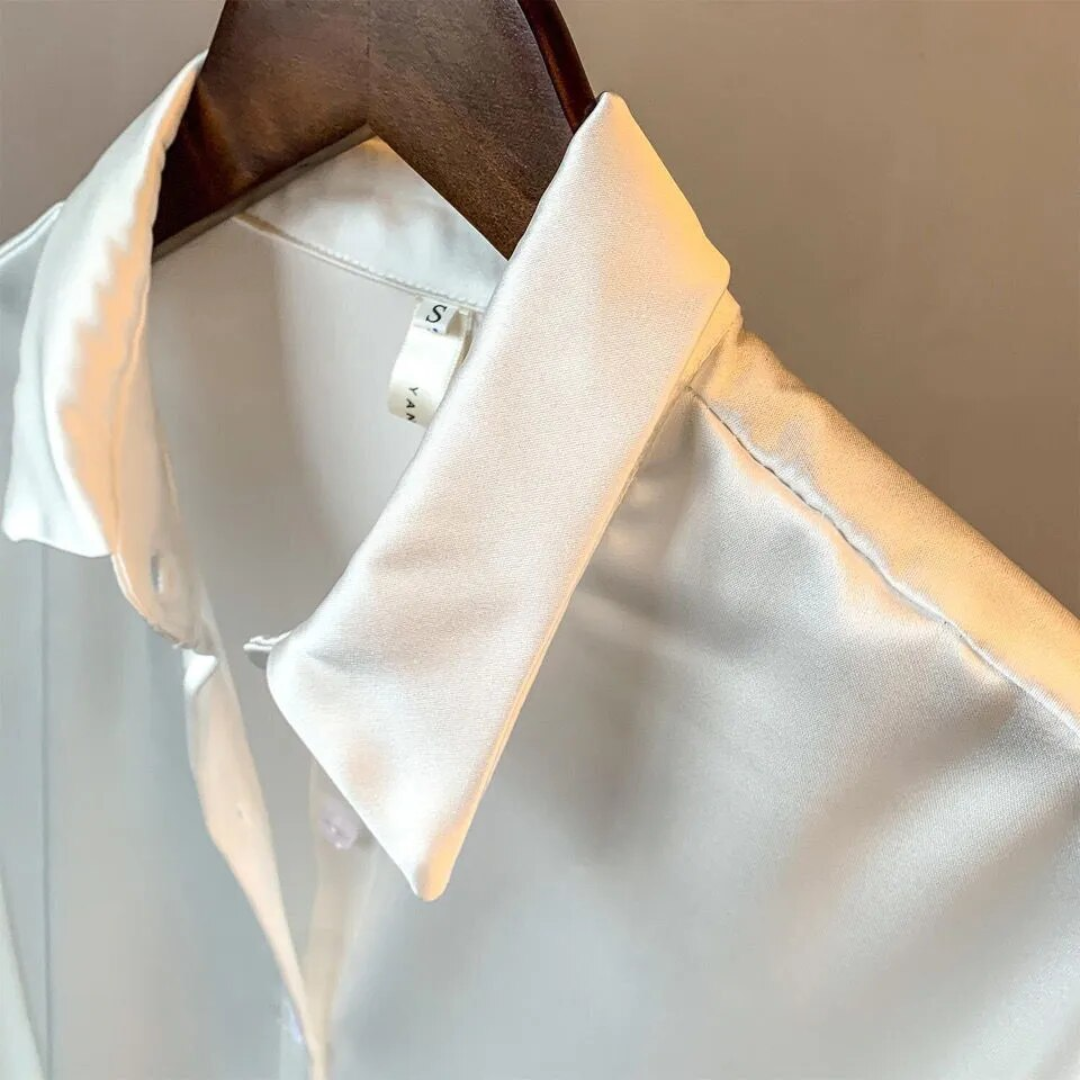Zijden blouse Regine in retrostijl