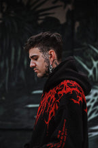 Oversized heavy hoodie met print