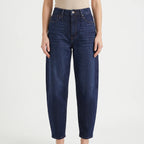 Loszittende barrel-leg broek