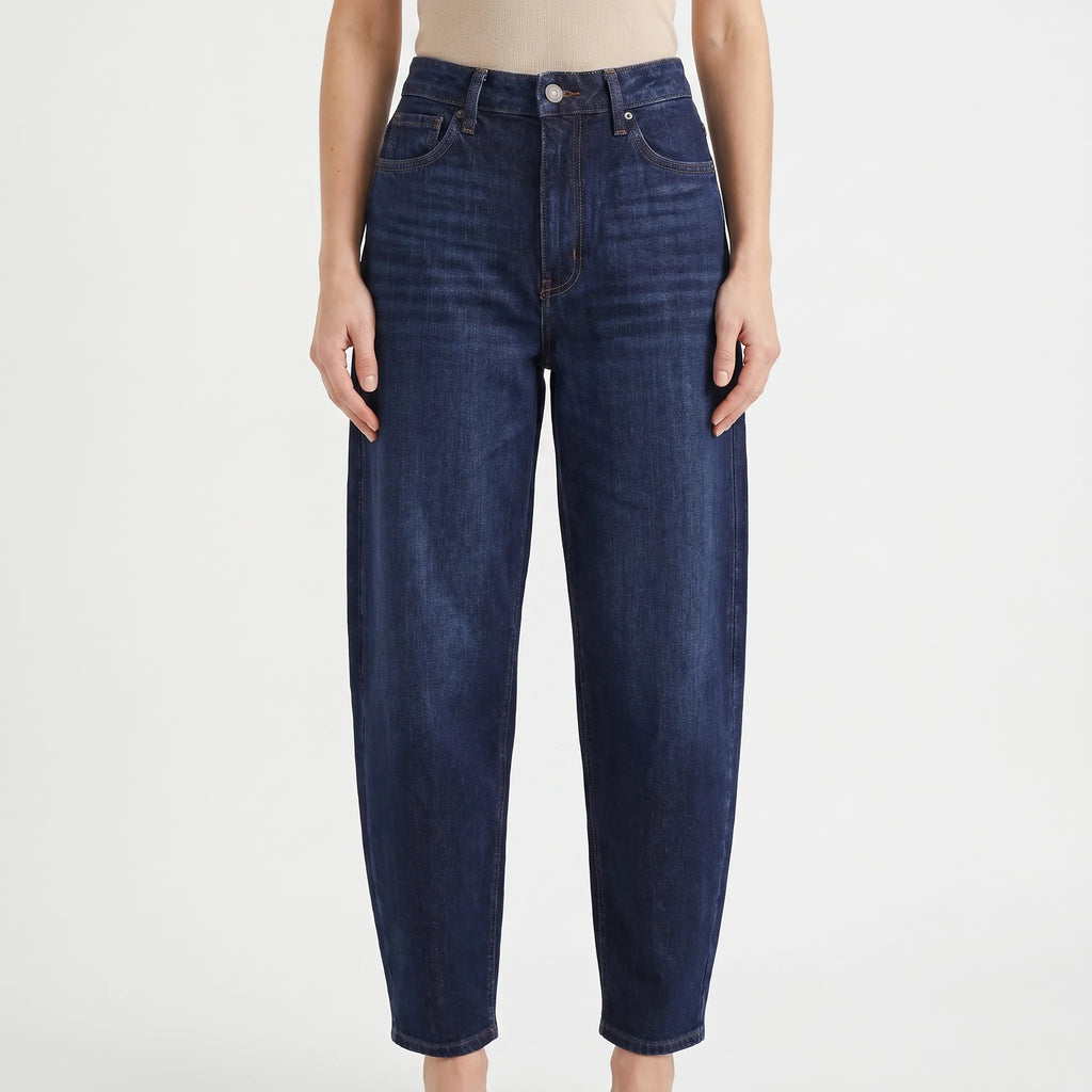 Loszittende barrel-leg broek