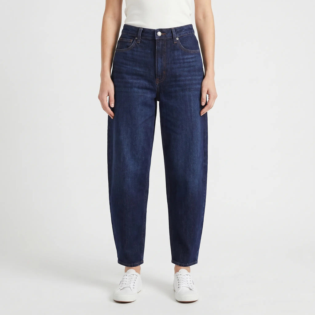Loszittende barrel-leg broek