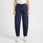 Loszittende barrel-leg broek