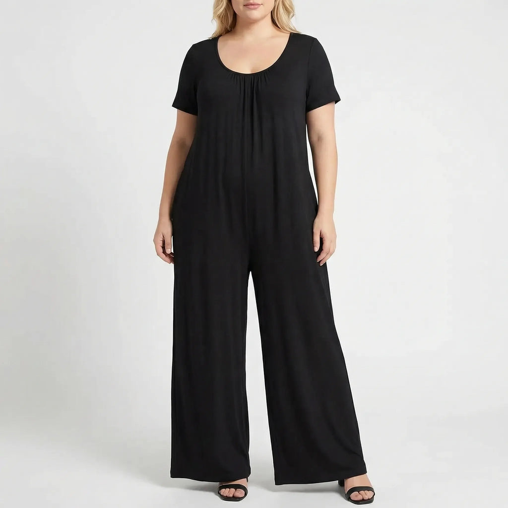 Relaxte pasvorm, lange jumpsuit in plusmaat