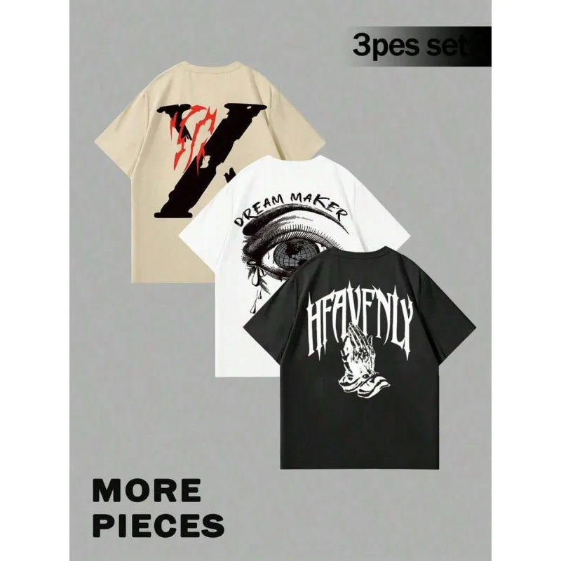 Relaxed-fit t-shirts met korte mouwen en print