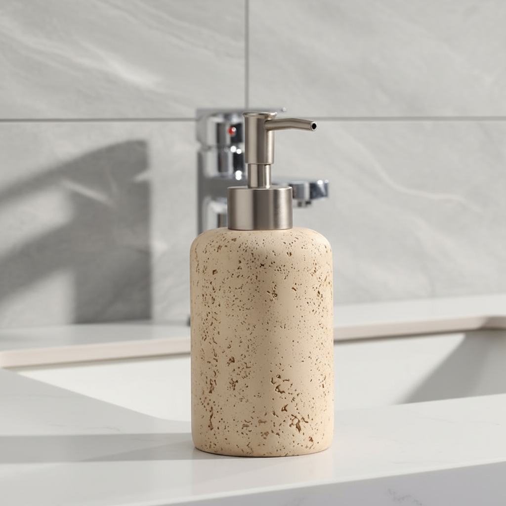 Hars zeepdispenser met RVS pomp