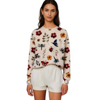 Vrolijke damestrui met bloemenprint