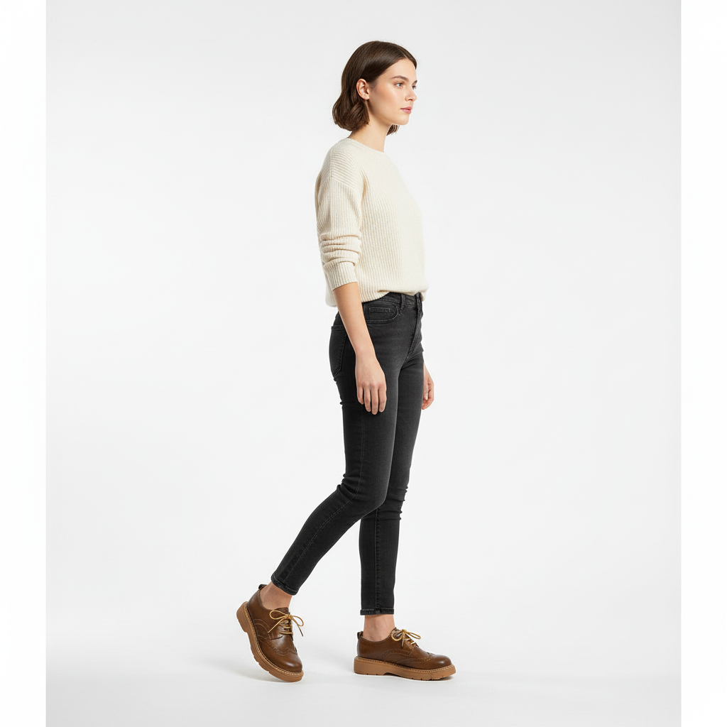 Retro oxford dames veterschoen