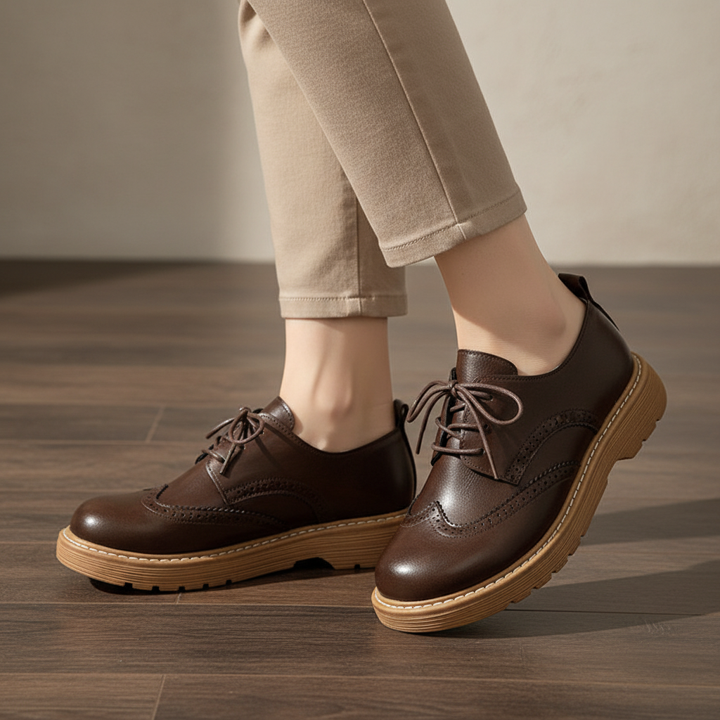 Retro oxford dames veterschoen