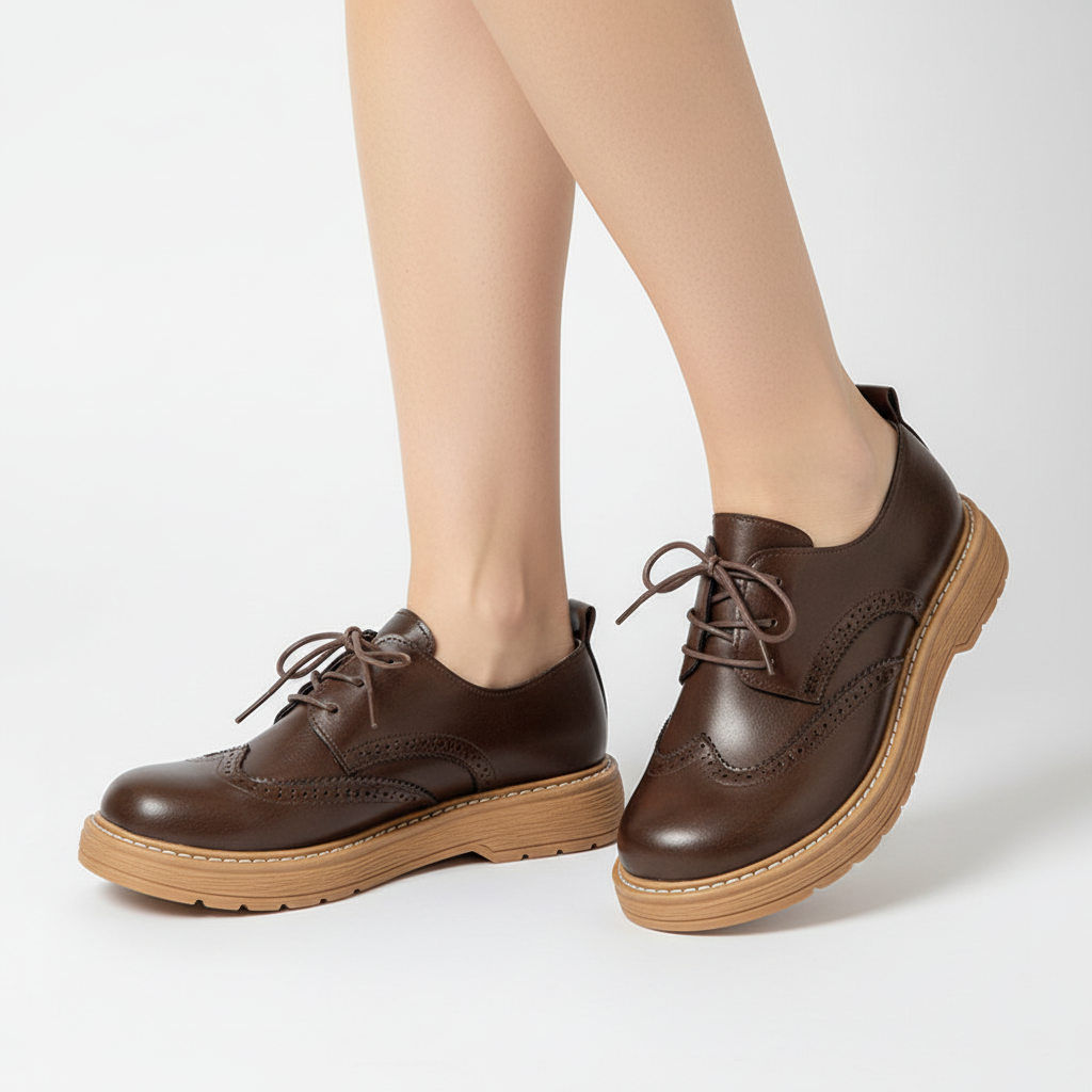 Retro oxford dames veterschoen