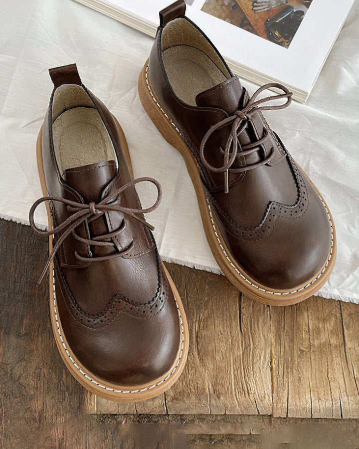 Retro oxford dames veterschoen