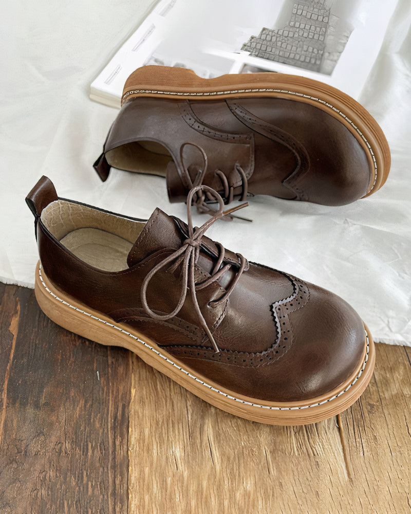 Retro oxford dames veterschoen