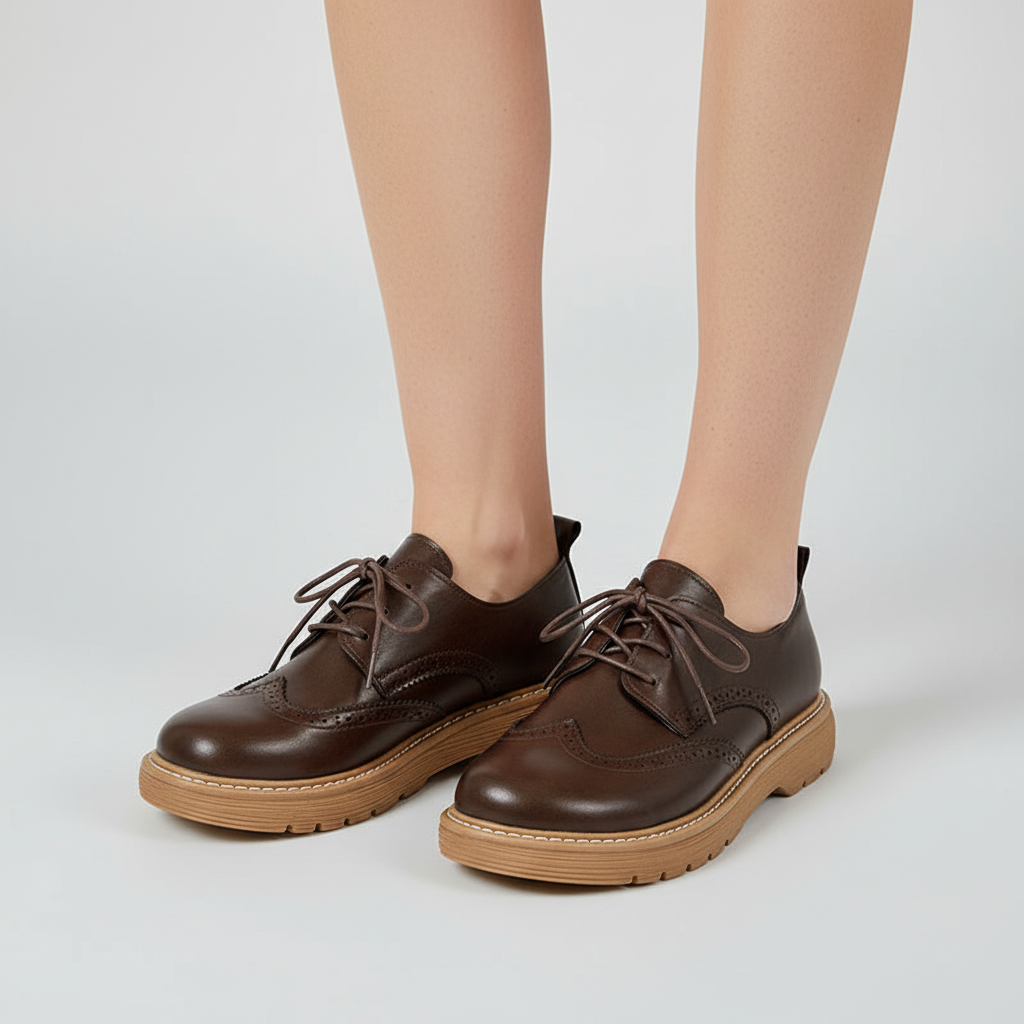 Retro oxford dames veterschoen