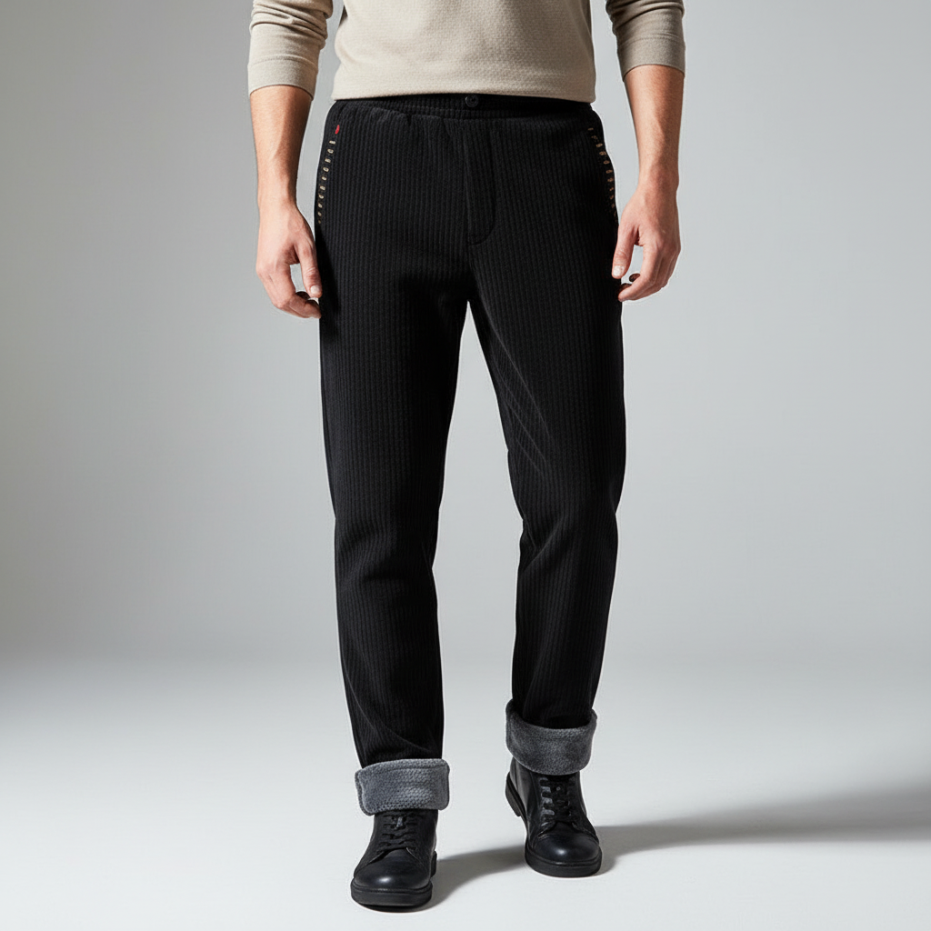 Ribflor-Broek met fleece