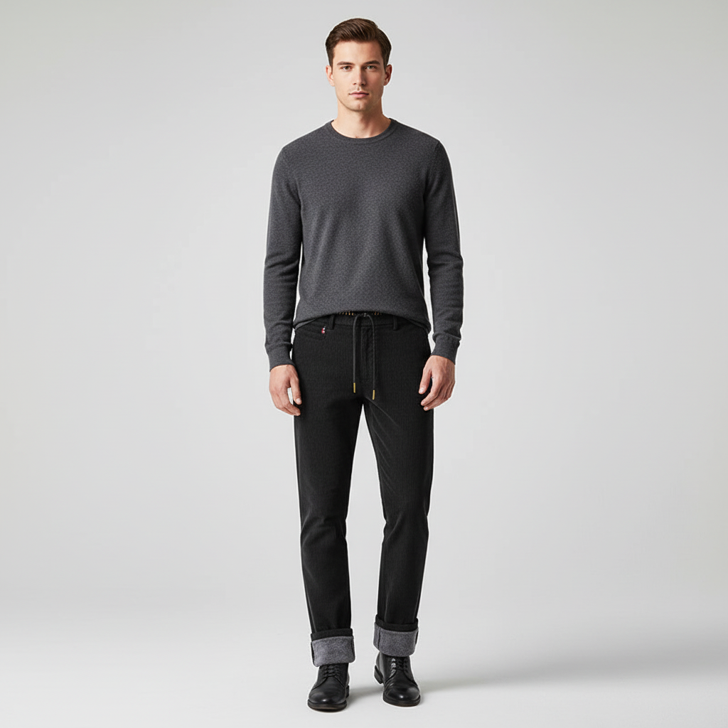 Ribflor-Broek met fleece
