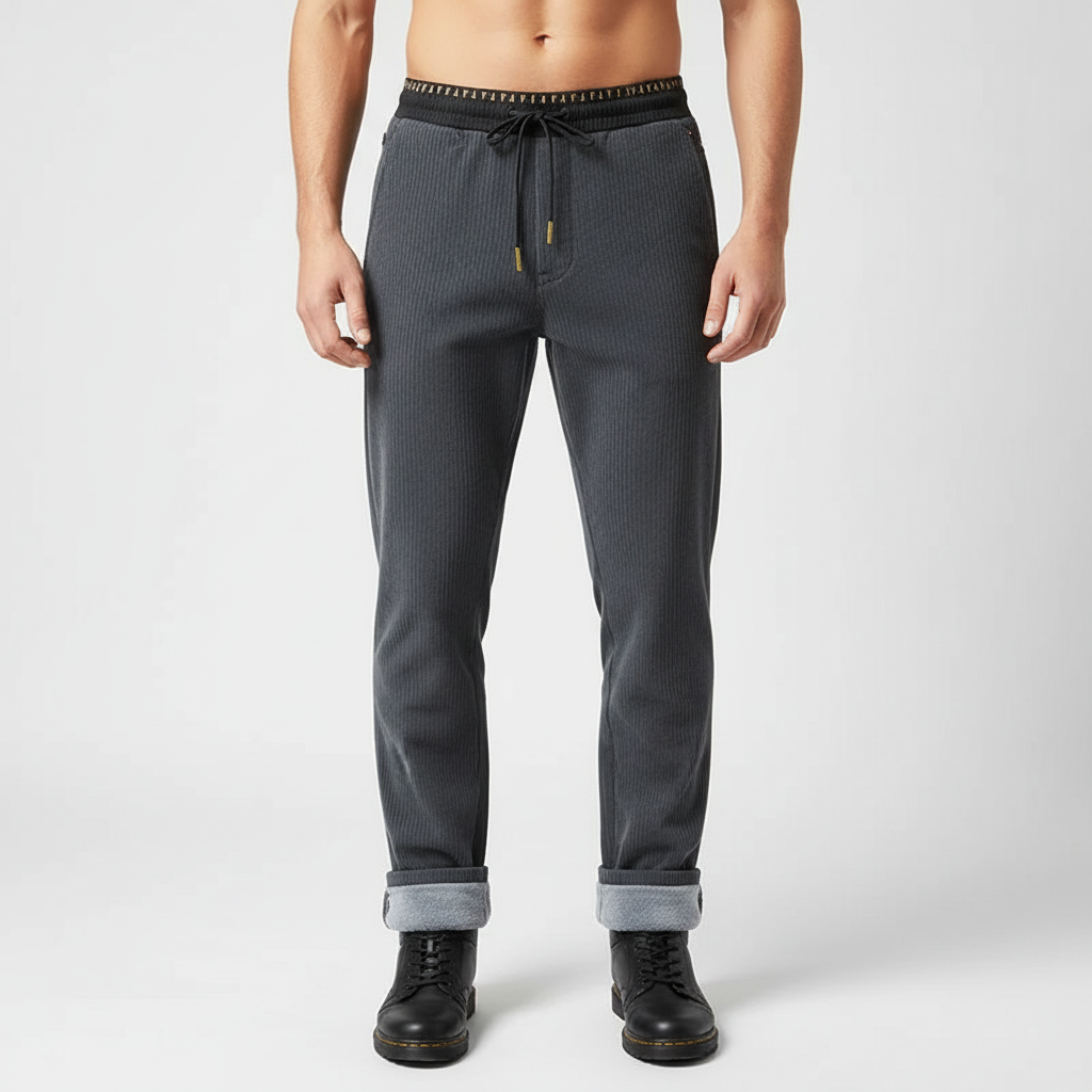 Ribflor-Broek met fleece