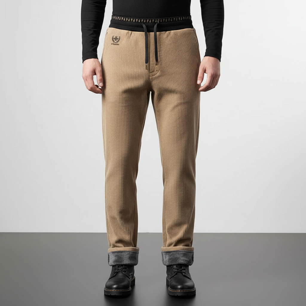 Ribflor-Broek met fleece