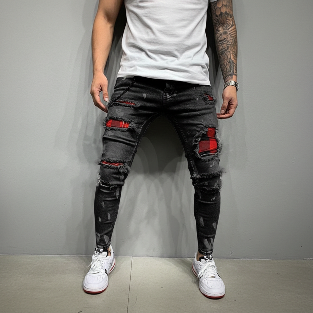 Ripped slim fit jeans
