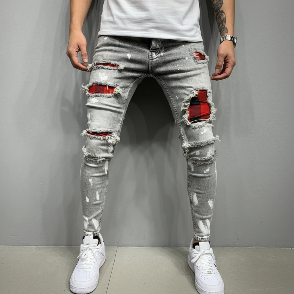 Ripped slim fit jeans
