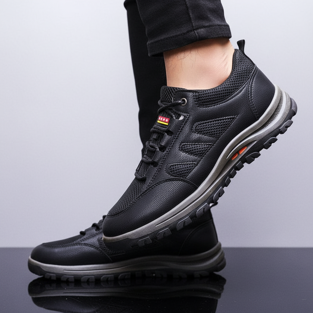 Robuste outdoorschoenen van leer